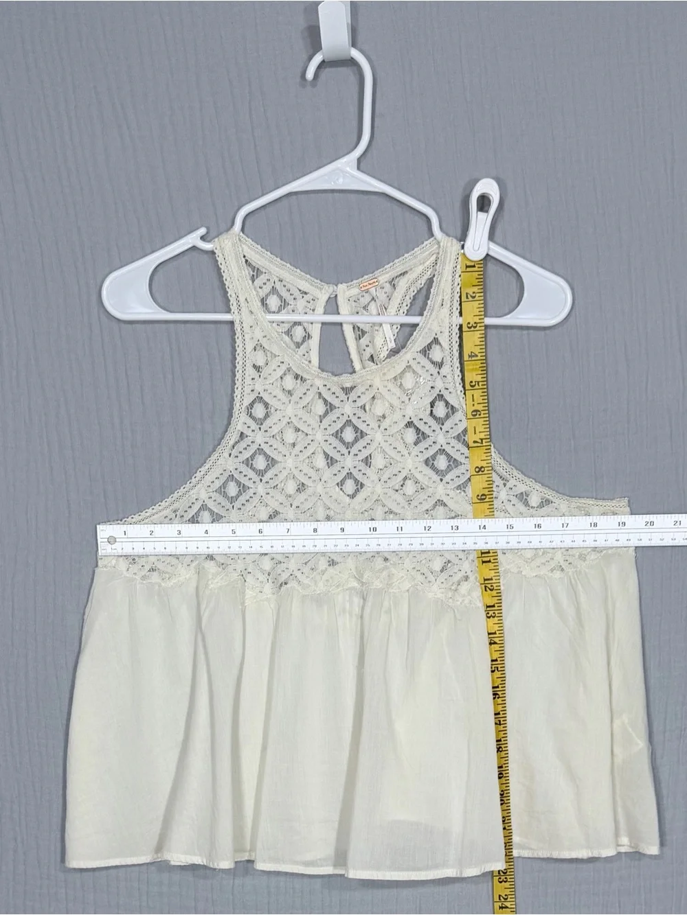 Free People Wandering Light Top | NWT | Whisper White Lace Tank | Size S